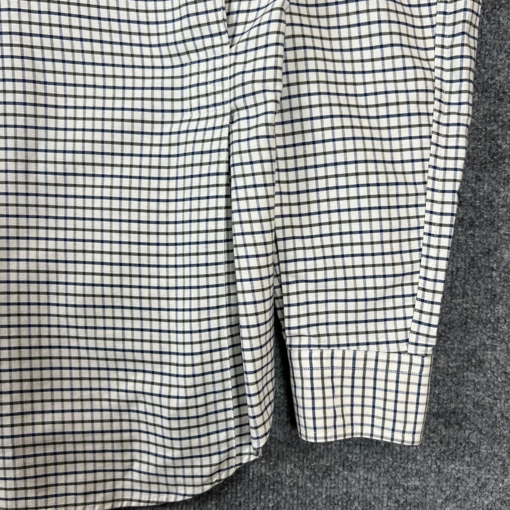 Willis & Geiger Dress Shirt Men 16/35 White Tattersall Check Cotton Button Down - Picture 6 of 9